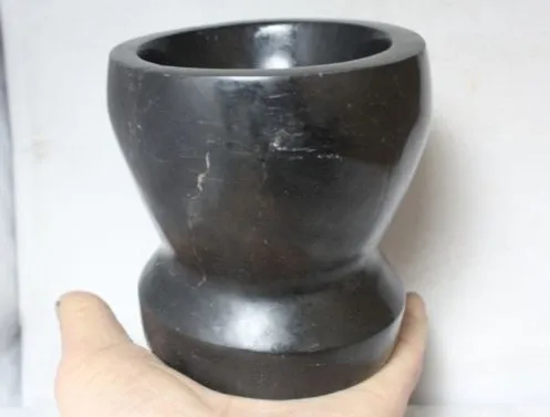 

1565g Natural black jade quartz Crystal Candle holders