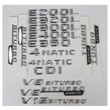 3D хромированные буквы номер магистрали сзади Знак Эмблемы для Mercedes benz W212 W211 W213 E200 E220 E250 E350 CDI 4matic