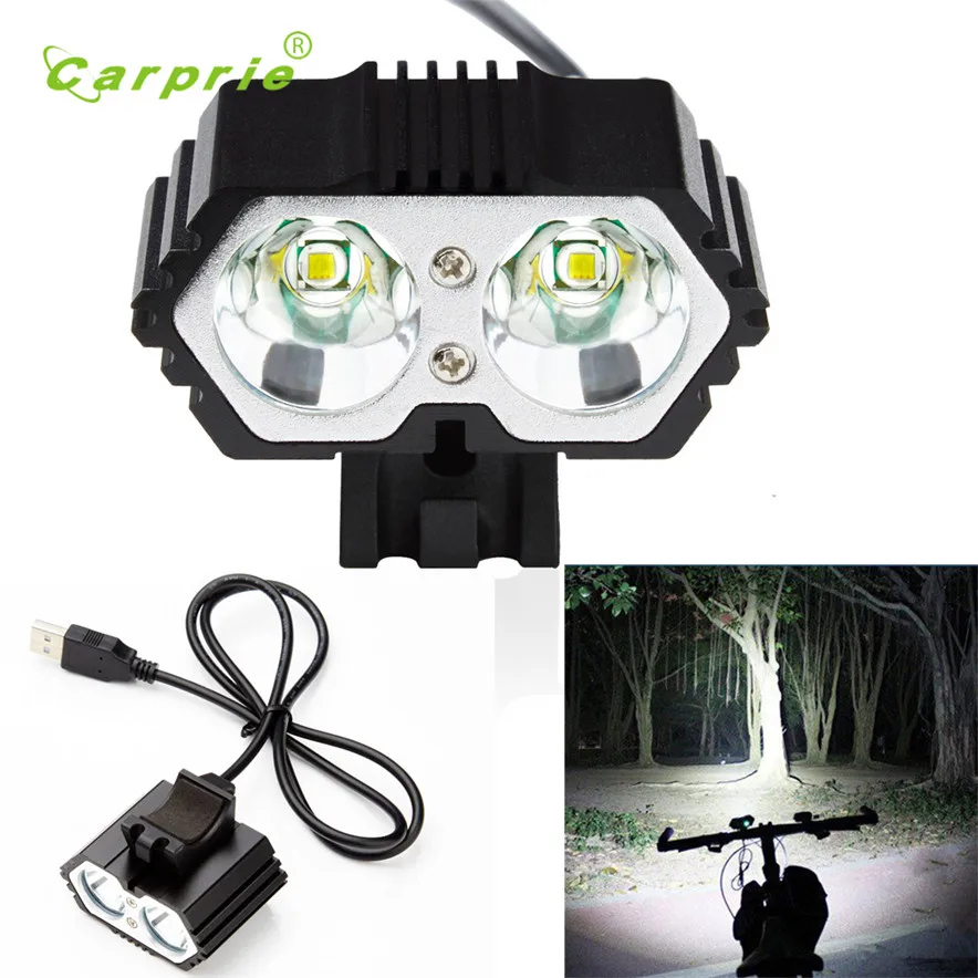 CARPRIE 6000LM 2 X **** XM-L T6 LED USB Waterproof Lamp Bike Bicycle Headlight lanterna l70502 drop ship | Лампы и освещение