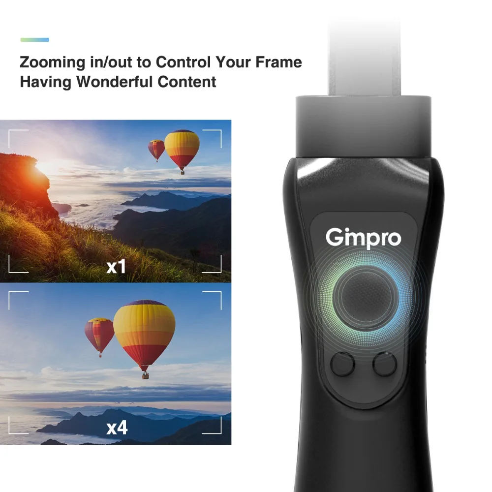 Gimpro ONE 3-Axis Gimbal Stabilizer for Smartphones up to 6'' 210g like 6/7/8/X & Android Phones Go