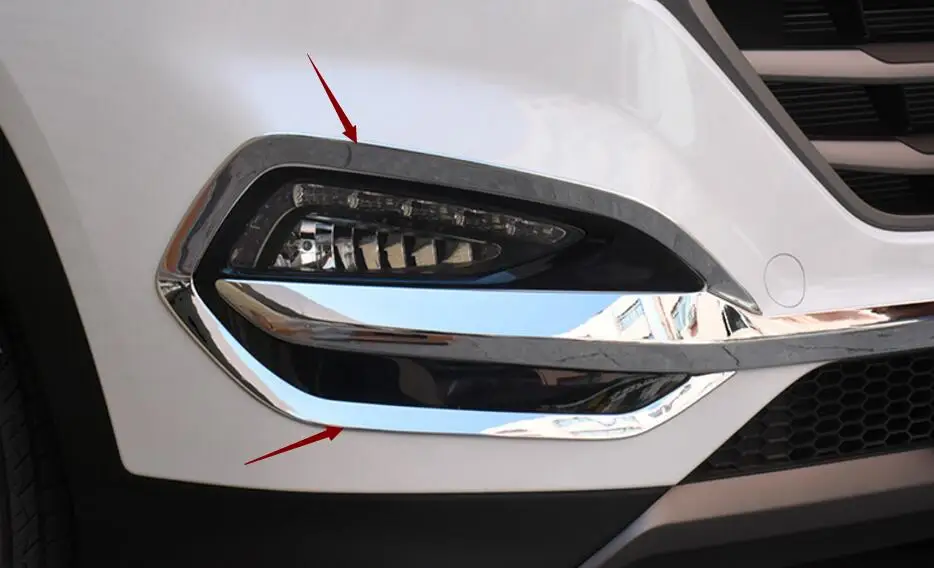 For Hyundai Tucson 2016 2017 Fog Light Lamp Cover Trim Accent Garnish Molding