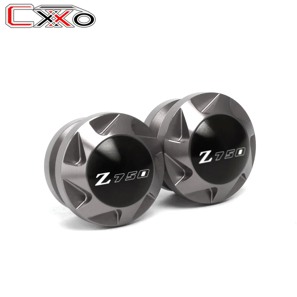 

For KAWASAKI Z750 Z750R Z750/S ZR7S ZR750H With logo z750 Motorcycle Accessories Swingarm Spools Sliders Stand Screws 10MM