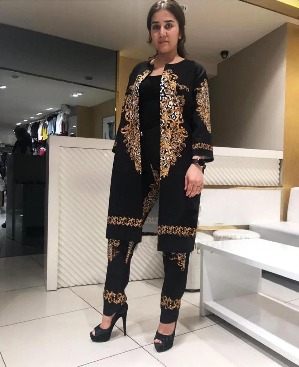 

fashion royal women black set 2in1 dashiki style sexy gorgerous two pieces women suit