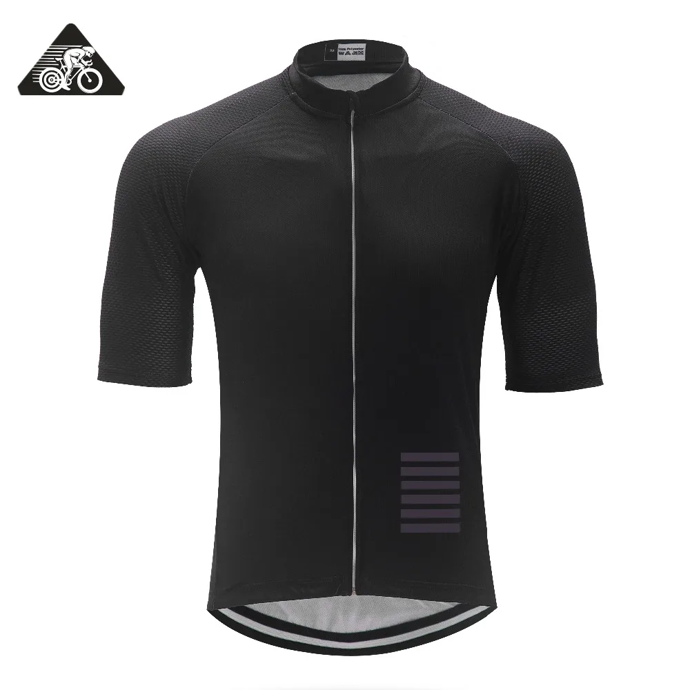 

Rockthrill ALL Black Italy Miti fabric Mens PRO TEAM AERO Race Cycling Jersey Road Mtb Short Sleeve Bicycle Shirt bike gear 2018