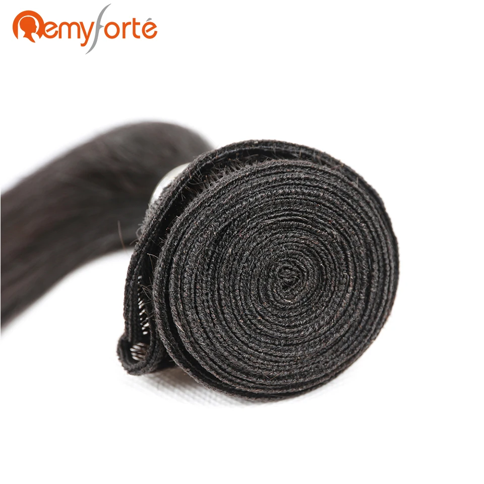 Remy Forte Human Hair Extensions Peruvian Straight Hair Bundles Natural Black 1 Piece Human Hair Weave Can Buy 3 Or 4 Bundles