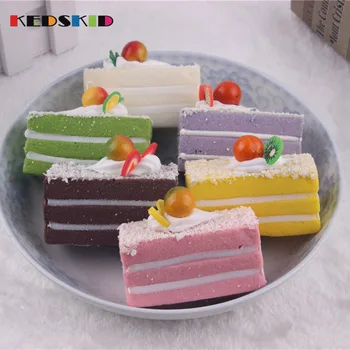 

Artificial Cream Sandwich Cake Simulation Model Ornaments Cake Bakery Room Home Decoration Craft Kids Pretend Play Toy