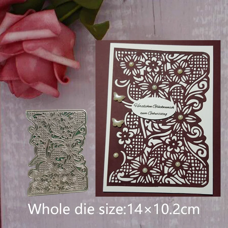 

Latest Dual-use flower frame Metal Steel Cutting Embossing Dies For Scrapbooking paper craft home decoration Craft 14*10.2 cm