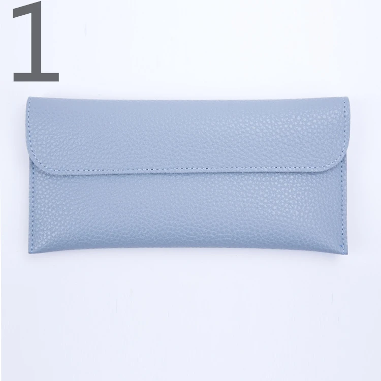 

2019 simple women and men leisure long zipper wallet pure color1
