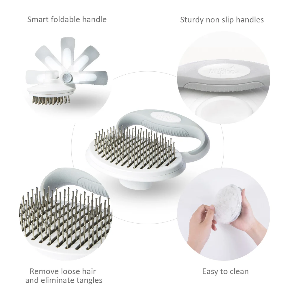 Professional Slicker Brush for Dogs & Cats Grooming Comb Cleans Pets Shedding & Dirt for   Short Medium or Long Hair