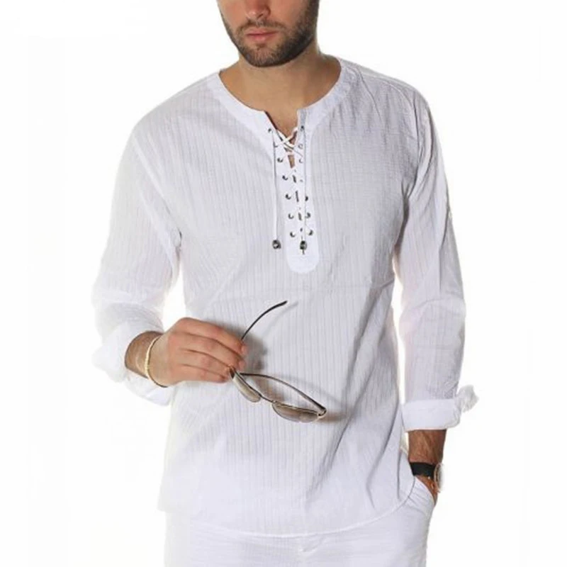 

MoneRffi Plus Size S-3XL Men Casual Shirts Long Sleeve Solid Up Tunic Tops Men Slim Male Blouse Chemise 2019 Autumn