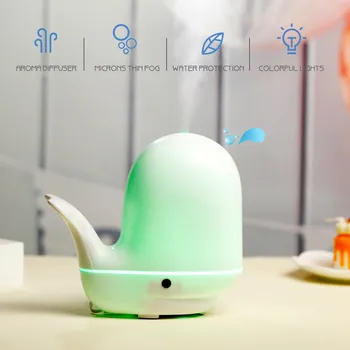 

Humidifiers Mist Maker 200ML Aroma Humidifier USB Small Whales Humidifier Control Essential Oil Diffuser D327