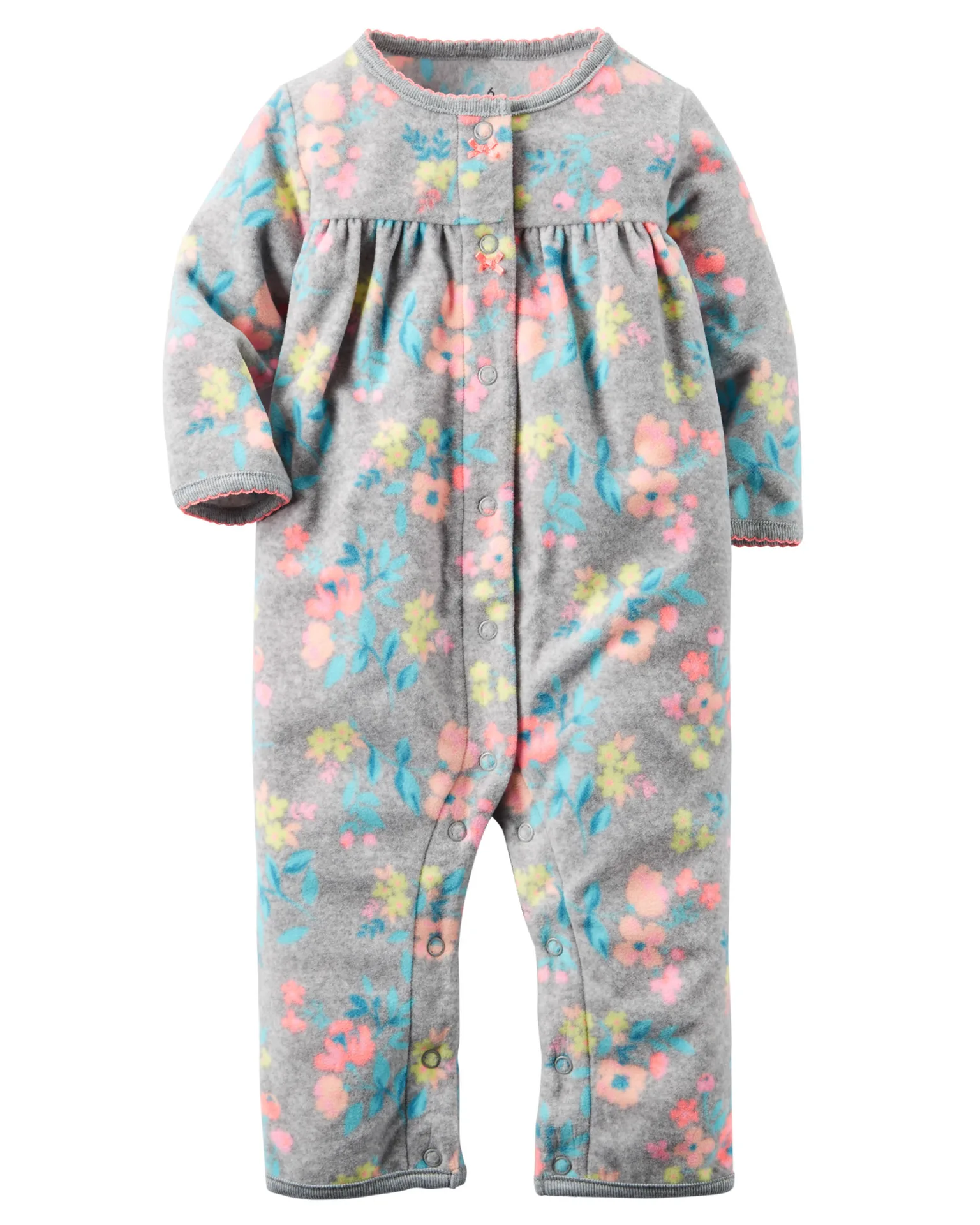 Детская одежда, bebes, комбинезон с воротником, флисовые пижамы для новорожденных, одежда для маленьких мальчиков, одежда для маленьких мальчиков, комбинезоны, верхняя одежда - Цвет: Gray flowers
