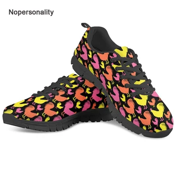 

Nopersonality Colorful Cocks Print Vulcanized Shoes for Men Casual Lace Up Spring Autumn Flats Breathable Male Mesh Sneakers
