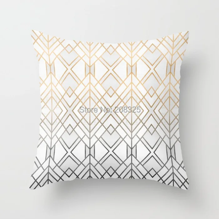 Наволочка с геометрическим узором в скандинавском стиле с бронзовыми диванами, декоративные подушки на заказ, наволочка для гостиной, подушки для дивана