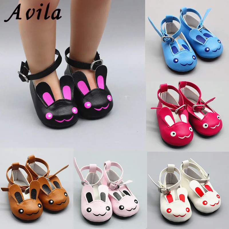 

Mini dolls shoes Cartoon Shoes 7cm PU leather shoes for 43cm Doll and 18 Inch Girl doll Giant baby Accessories