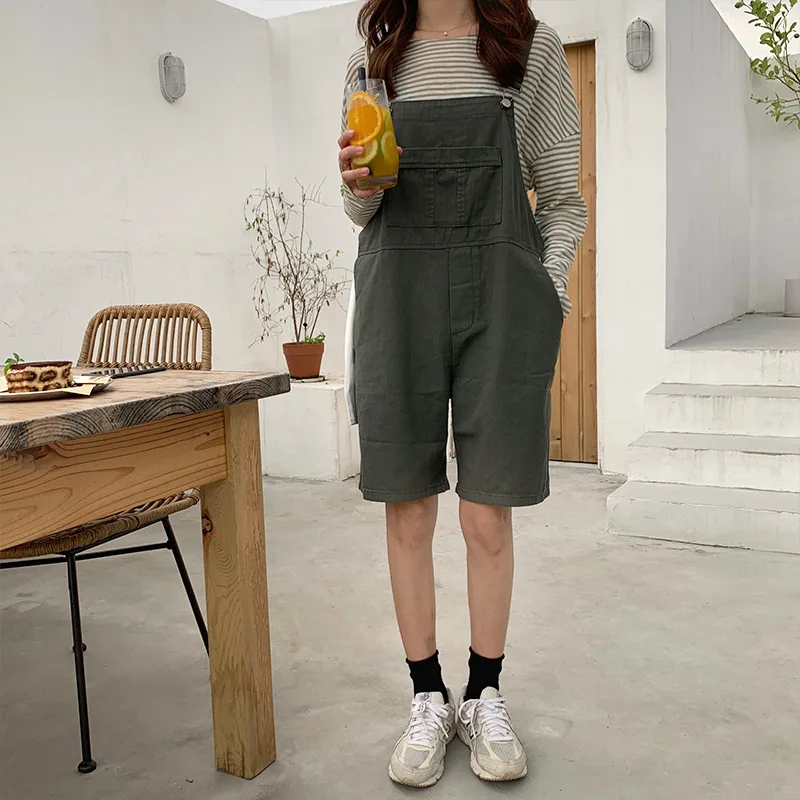 

Loose Jumpsuit Women Casual Pockets Playsuits Women Rompers Overalls for Women Cotton Summer New 2019 Clothes for Women