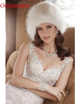 

2020 New Arrival Wedding hats for Women Winter Faux Fur White Black Wedding Party Hats Lady Warm Classic Casual Style