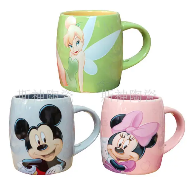 Original Mickey Minnie The Flower Angel Design Ceramics Milk Mugs Original Mickey Minnie The Flower Angel Design Ceramics Milk Mugs Cute Porcelain Coffee Mug Cup Kids
