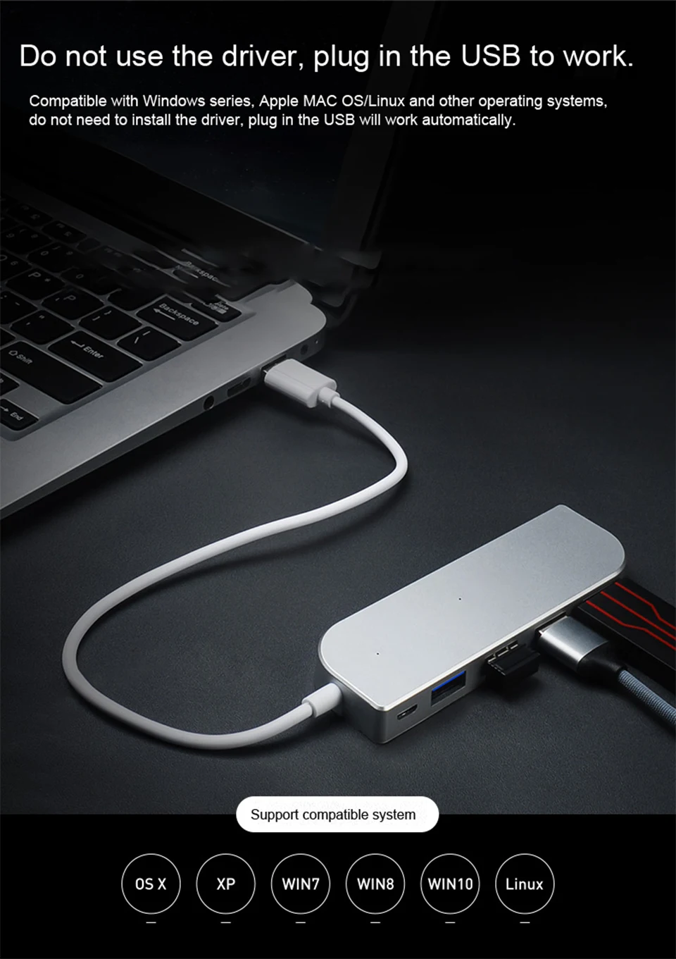 Usb-разветвитель usb-концентратор, адаптер с несколькими интерфейсами s type-c конвертер Внешний интерфейс USP расширитель пористый концентратор для планшета ноутбука