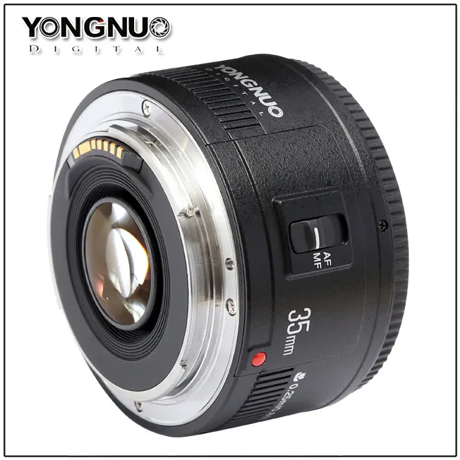Объектив 35 мм Yongnuo F2.0 фотолинза широкоугольная ручной и фиксированный автофокус