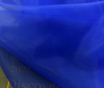 

5 meter 150cm 59" width royal blue organza glass yarn voile fabric tulle wedding dress stage shape materials MM45