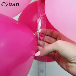 Cyuan 5 m 410 отверстия Свадебные воздушный шар из фольги для вечеринок декорированные клипсы ПВХ резиновый воздушный шарик цепи арки День