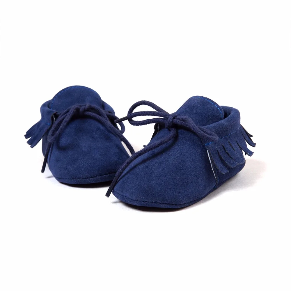  Baby Moccasins Soft Moccs Fashion Bebe Fringe Soft Soled Non-slip Footwear Crib Shoes New PU Suede Leather Newborn
