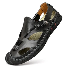 Летние сандалии размера плюс 14; мужская повседневная обувь; сандалии из натуральной коровьей кожи; Мужская обувь высокого качества для взрослых; Zapatos De Hombre