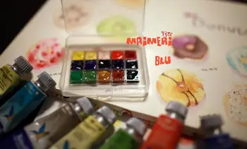 

Maimeri Italy Imported Merino Blue Hummingbird Watercolor Pigment Self Coloured 15 Color Dispensing Package