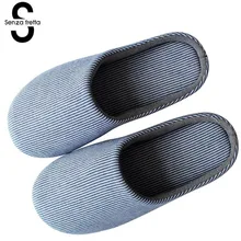 Senza Fretta/Новинка года; сезон весна; мужские тапочки; домашние тапочки для пар; Мужская мягкая обувь; нескользящие плюшевые тапочки; sapato masculino