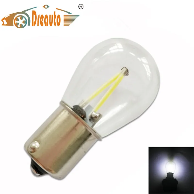 

2018 newest P21W LED ba15s 1156 led filament chip car light S25 auto vehicle reverse turning bulb lamp DRL white 12v 24v