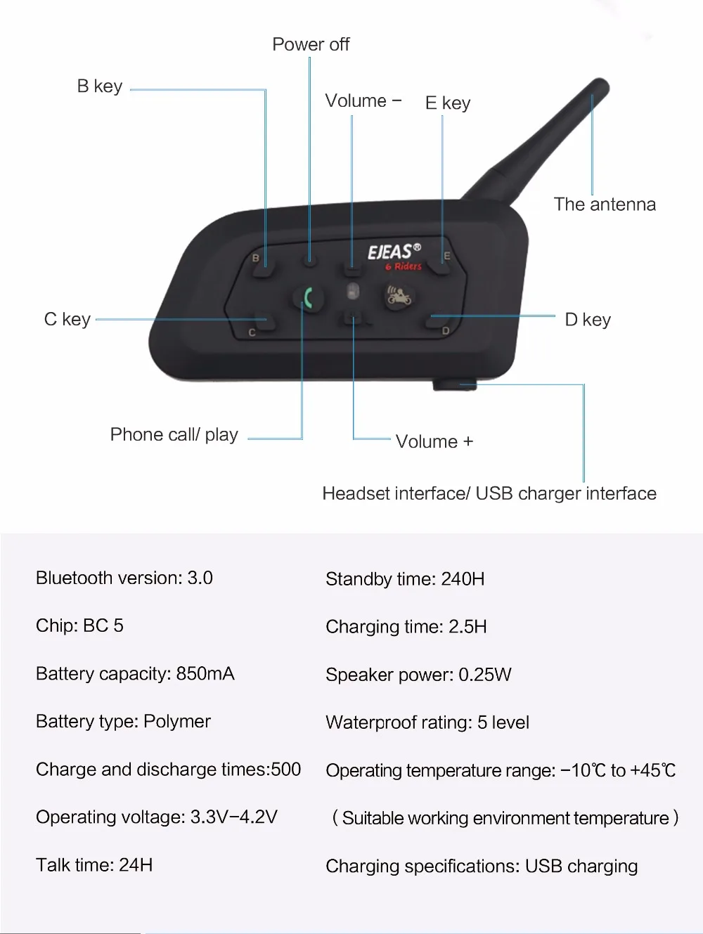 V6 Pro Мотоцикл шлем Bluetooth гарнитура домофон 6 всадников 1200 м беспроводное переговорное устройство BT переговорные домофон