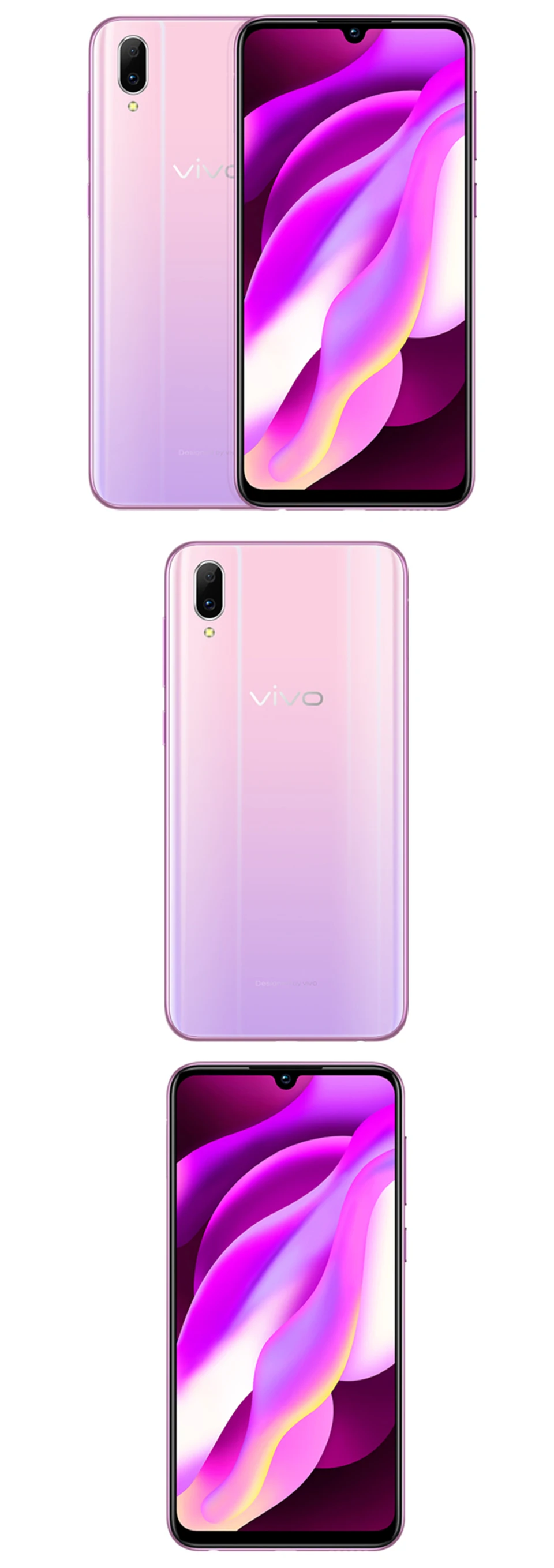 Мобильный телефон VIVO Y97, 4 Гб ОЗУ, 128 Гб ПЗУ, четыре ядра, 6,3 дюймов, полный экран, 16,0 Мп+ 2,0 МП, двойная тыловая камера, отпечаток пальца