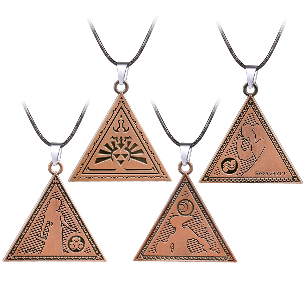 

Game The Legend of Zelda Necklace Power Triforce Triangle Pendant Metal Rope Chain Choker Necklaces Women Men Charm Gift Jewelry