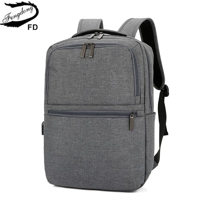 

FengDong men business travel smart backpack usb bag for laptop schoolbag backbag male bags school backpack for boy dropshipping