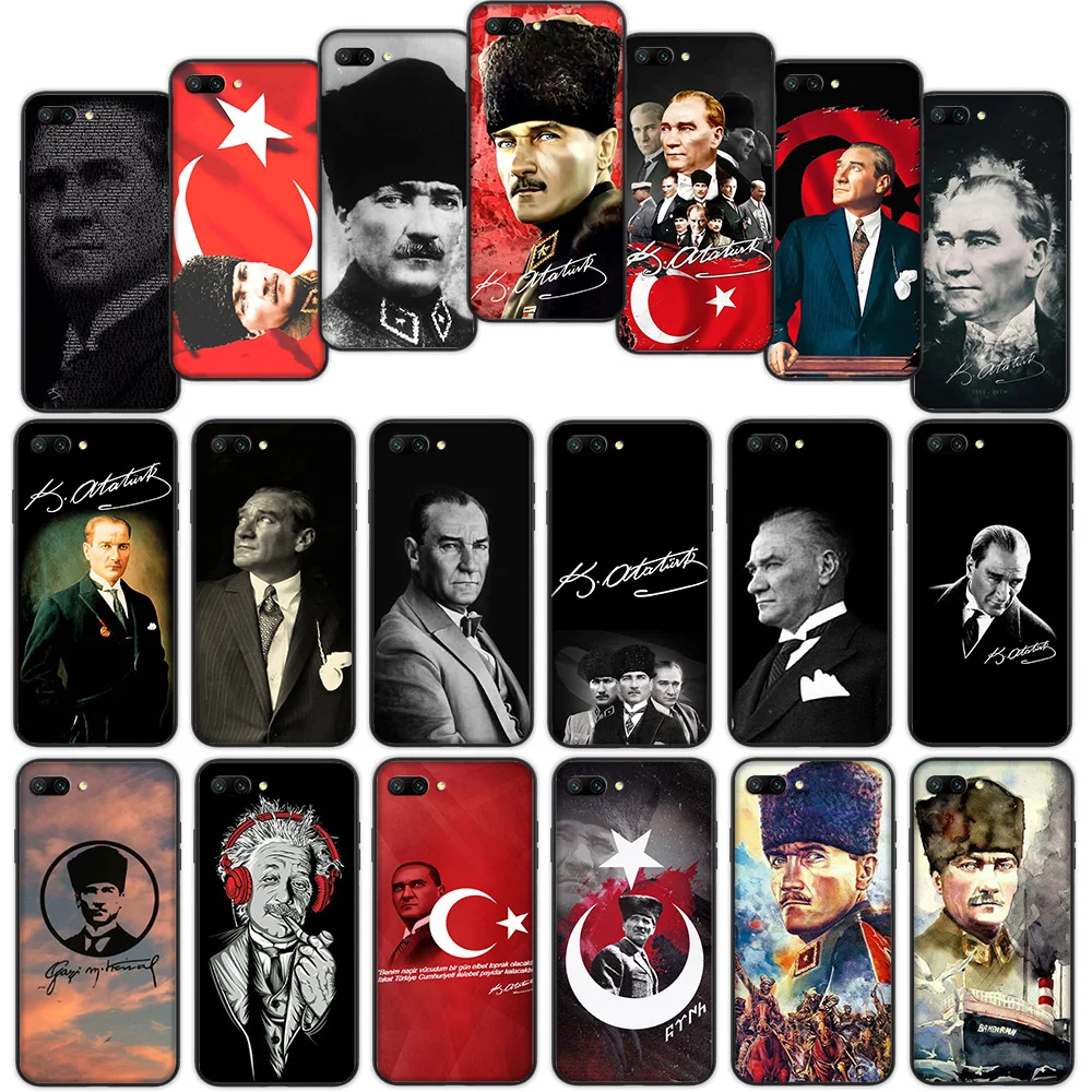 

Turkey Mustafa Kemal Ataturk Soft Cover Case for Huawei Honor 10 Note 10 9 Lite 8X 7A 3GB Pro Y6 Y7 Y9 Prime Nova 3