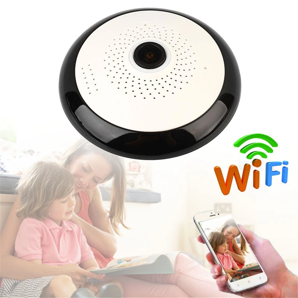 

1.3MP 960P HD Webcam Panoramic Camera WIFI IP Surveillance Camcorder Cam Infrared Night Vision 360 Degree Security CCTV
