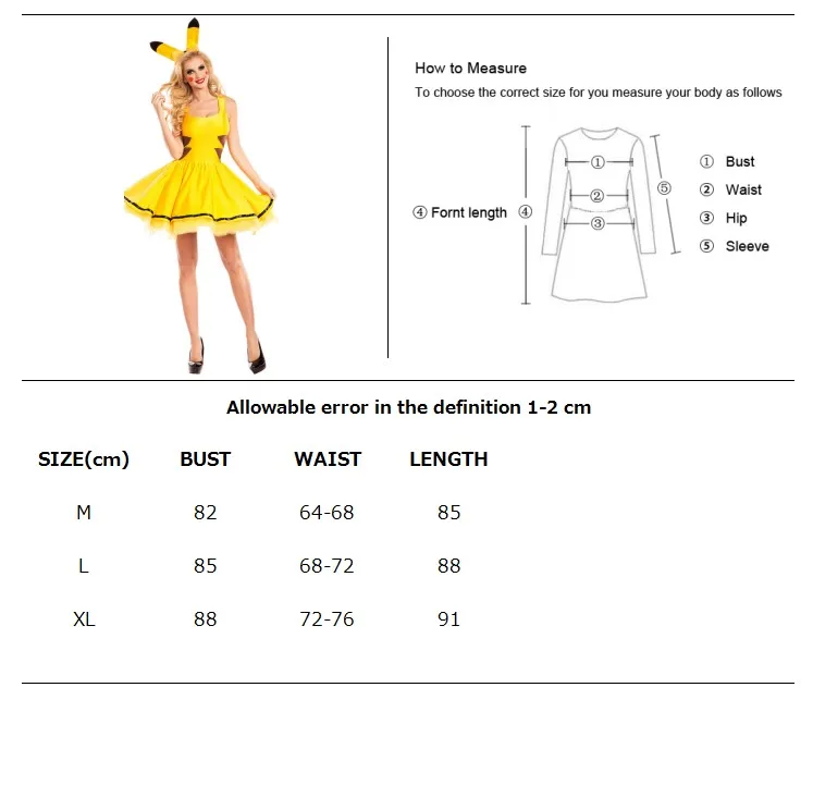 Дамы Покемон Пикачу костюм праздник пикантные желтые Мини платье для взрослых девивечерние чник книга неделя косплэй нарядные платья