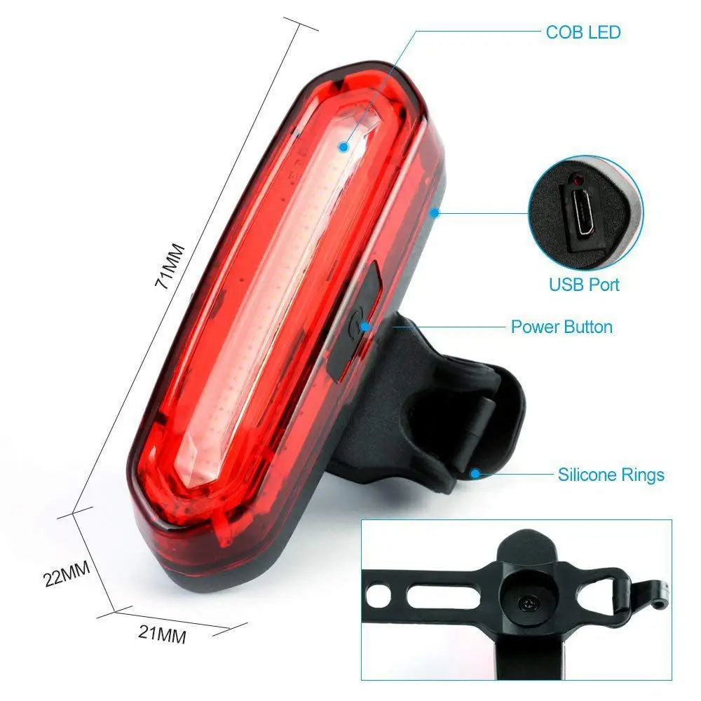 Excellent Ultra Bright LED Bike Tail Light, USB Rechargeable Bicycle Rear Light, IPX6 Waterproof and Easy Install Helmet Light 6 Excellent Ultra Bright LED Bike Tail Light, USB Rechargeable Bicycle Rear Light, IPX6 Waterproof and Easy Install Helmet Light 6