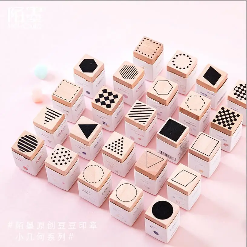 

Multipurpose Symbol dot Wave Striped Time Planner Wooden Rubber Stamp Set for DIY Scrapbooking Cards Decoration Embossing Craft