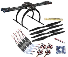 F05544-A Tarot 650 4-axle Folding Aircraft RTF Kit: Tarot 3k Aircraft Frame + 750kv Motor + Hobbywing ESC + 1455 Propeller