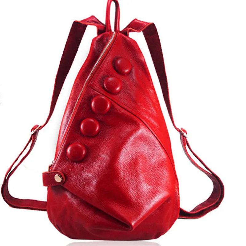 

KUNDUI 2016 new Europe and America schoolbag England girl shoulder bag leisure backpack retro College Wind genuine leather bag