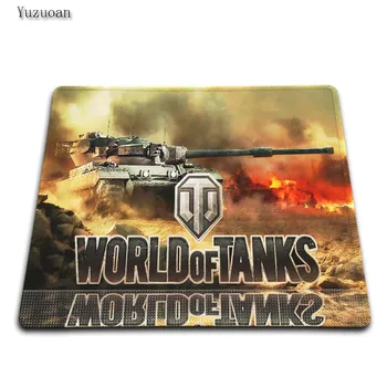 

Yuzuoan 2018 World of tank Computer Mouse Pad Mousepads Decorate Your Desk Non-Skid Rubber Pad White OverLock Edge Mouse Pad