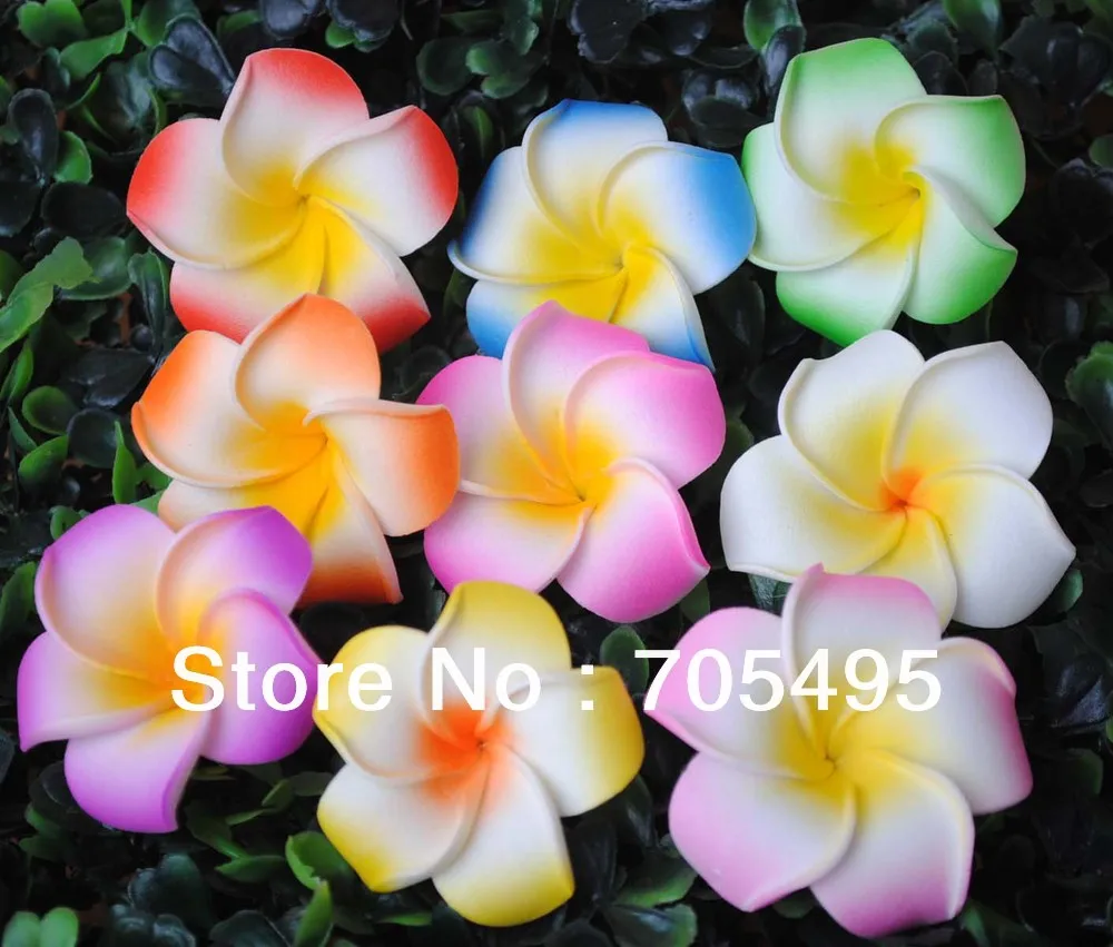 100pcs/lot Free Shipping Seashore Decoration Plumeria Hawaiian Foam