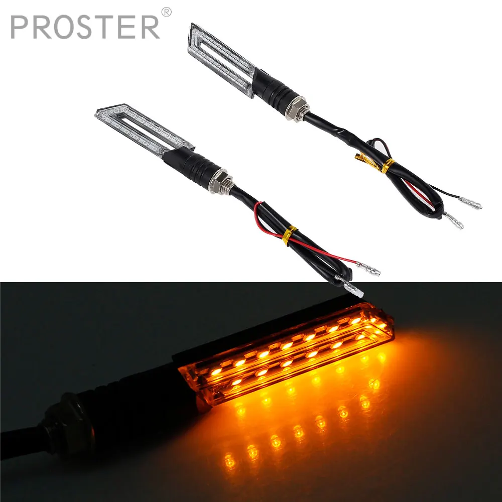 Proster 4 шт. Универсальный 15LED DC 12V 0 8 W мотоцикл указатель поворота янтарный свет