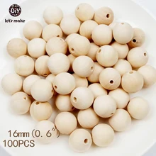 Let's Make – perles de dentition rondes en bois d'érable, 100 pièces, accessoires de siège de voiture inachevé, matériaux de suspension de siège pour bébé