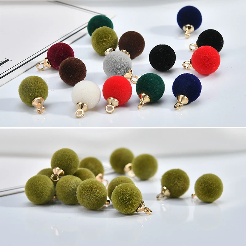 

Autumn and winter materials, micro velvet 8mm bead hanging pendant DIY earrings bracelet necklace accessories