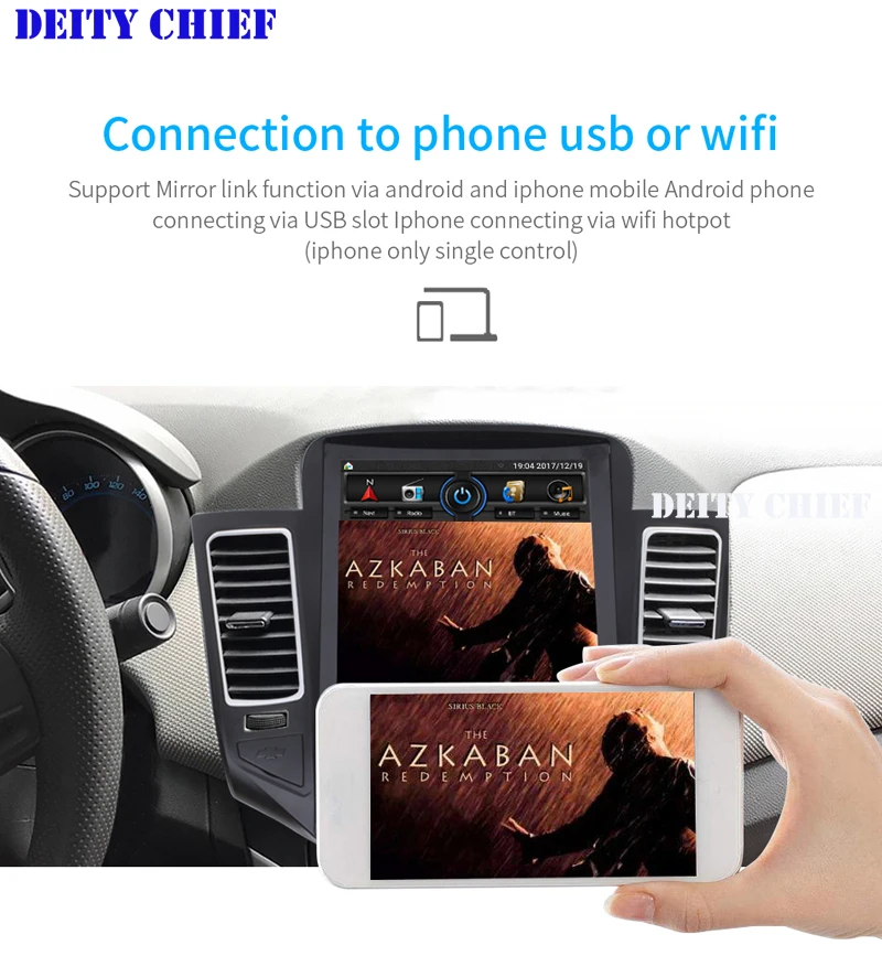 Flash Deal 8cores Android 8.1 Car Multimedia Player For Chevrolet Cruze 2006-2014 GPS Navigation Vertical screen 3