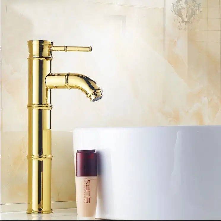 Latão Torneiras Grátis Ouro Bambu 6