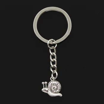 

New Fashion Keychain 16x18mm Snail Pendants DIY Men Jewelry Car Key Chain Ring Holder Souvenir For Gift